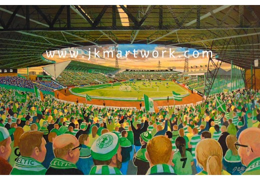 Parkhead Stadium 'Yesteryear' Fine Art Print - Celtic FC Parkhead Stadium 'Yesteryear' Fine Art Print - Celtic FC